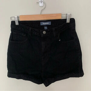 NWOT New ModCloth Black High Wasited Curvy Cut Off Shorts Size 32